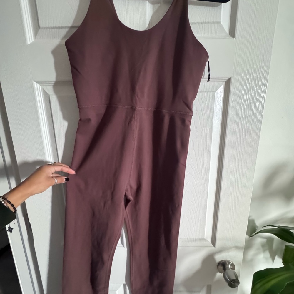 WeWoreWhat Sleeveless Jumpsuit - Brown size large full length